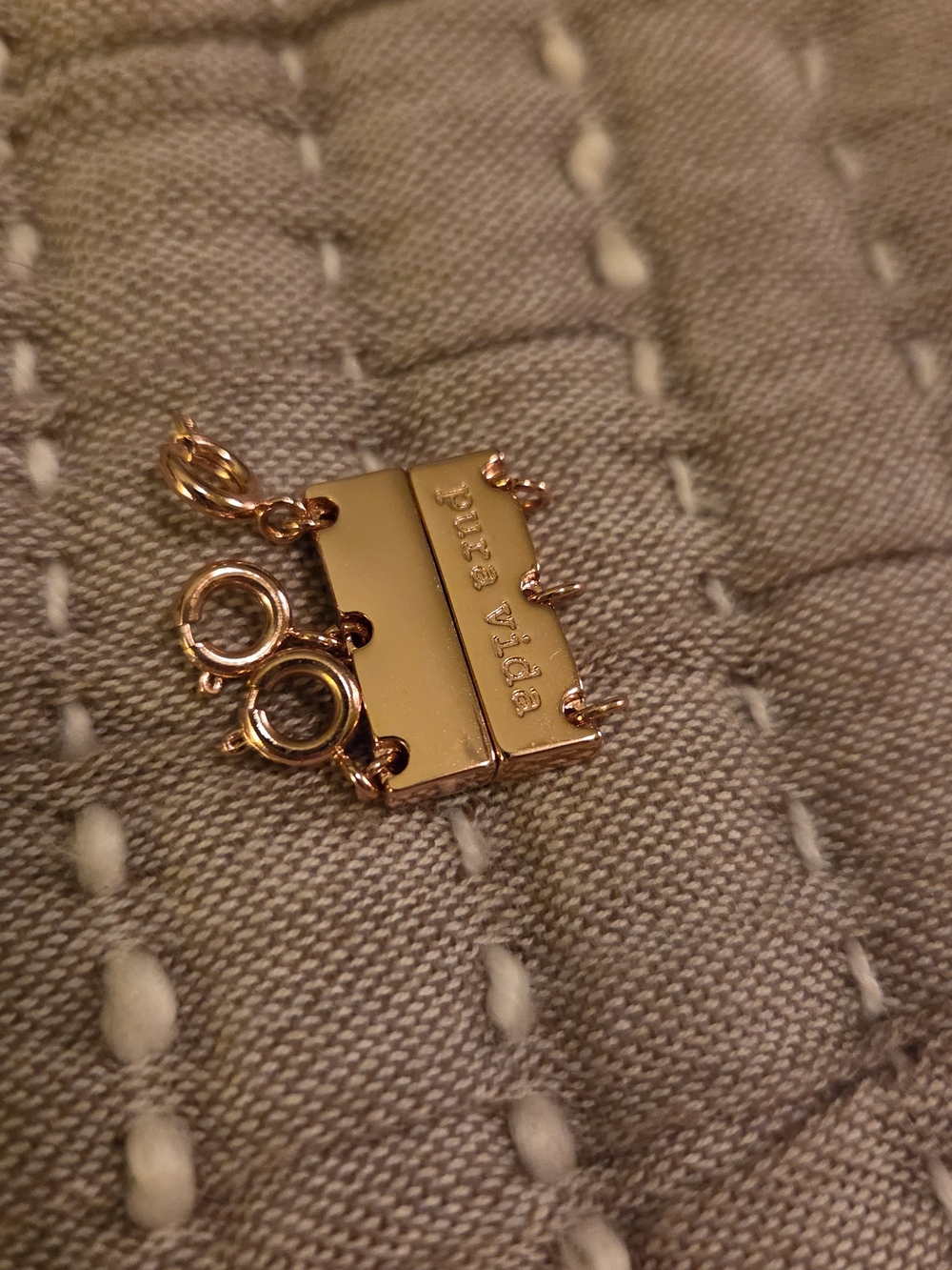 Pura Vida Rose Gold Multi-Strand Layer Separator Jewelry Clasp Connector NWOT